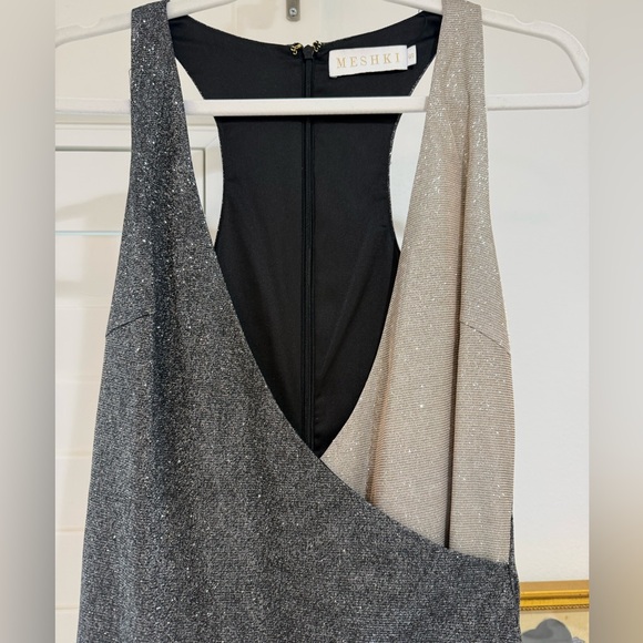 Meshki lizzy two tone wrap mini dress nwot - Picture 8 of 11